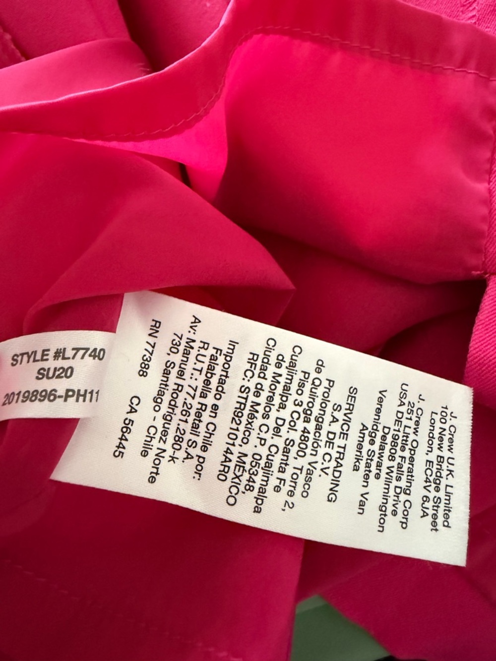 J. Crew Fitted V-Neck Sheath Dress in Hot Pink - Picture 5 of 6
